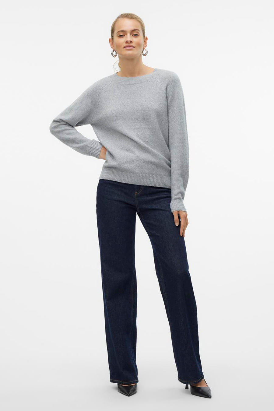 Trui met ronde hals Grijs - VERO MODA®