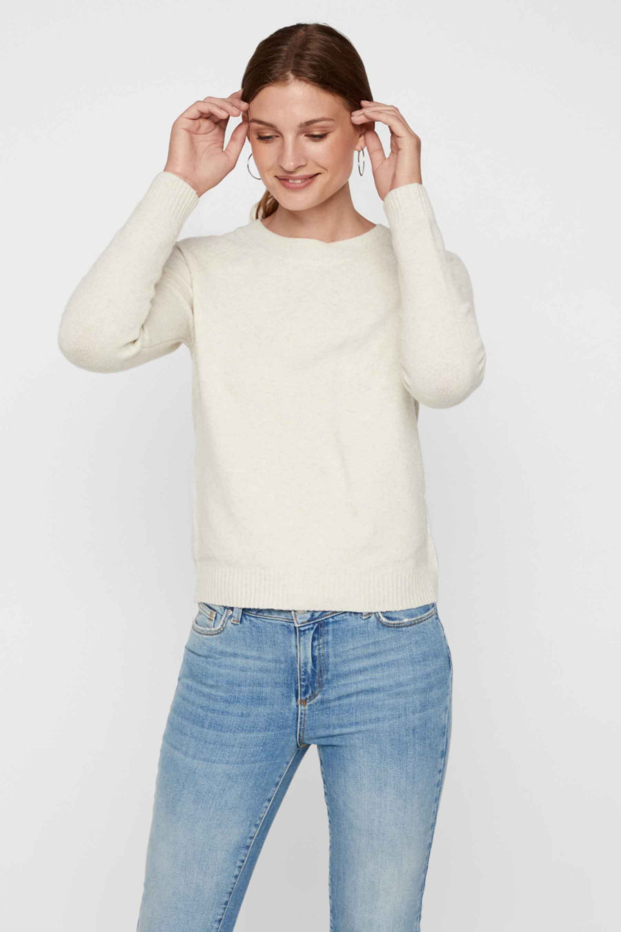 Trui met ronde hals Beige - VERO MODA®