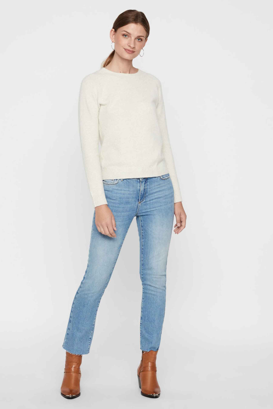 Trui met ronde hals Beige - VERO MODA®