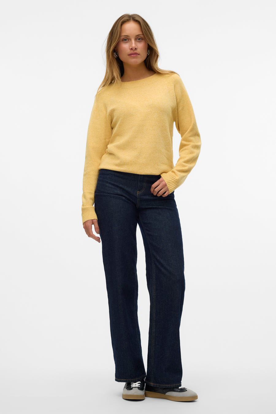 Trui met ronde hals Geel - VERO MODA®