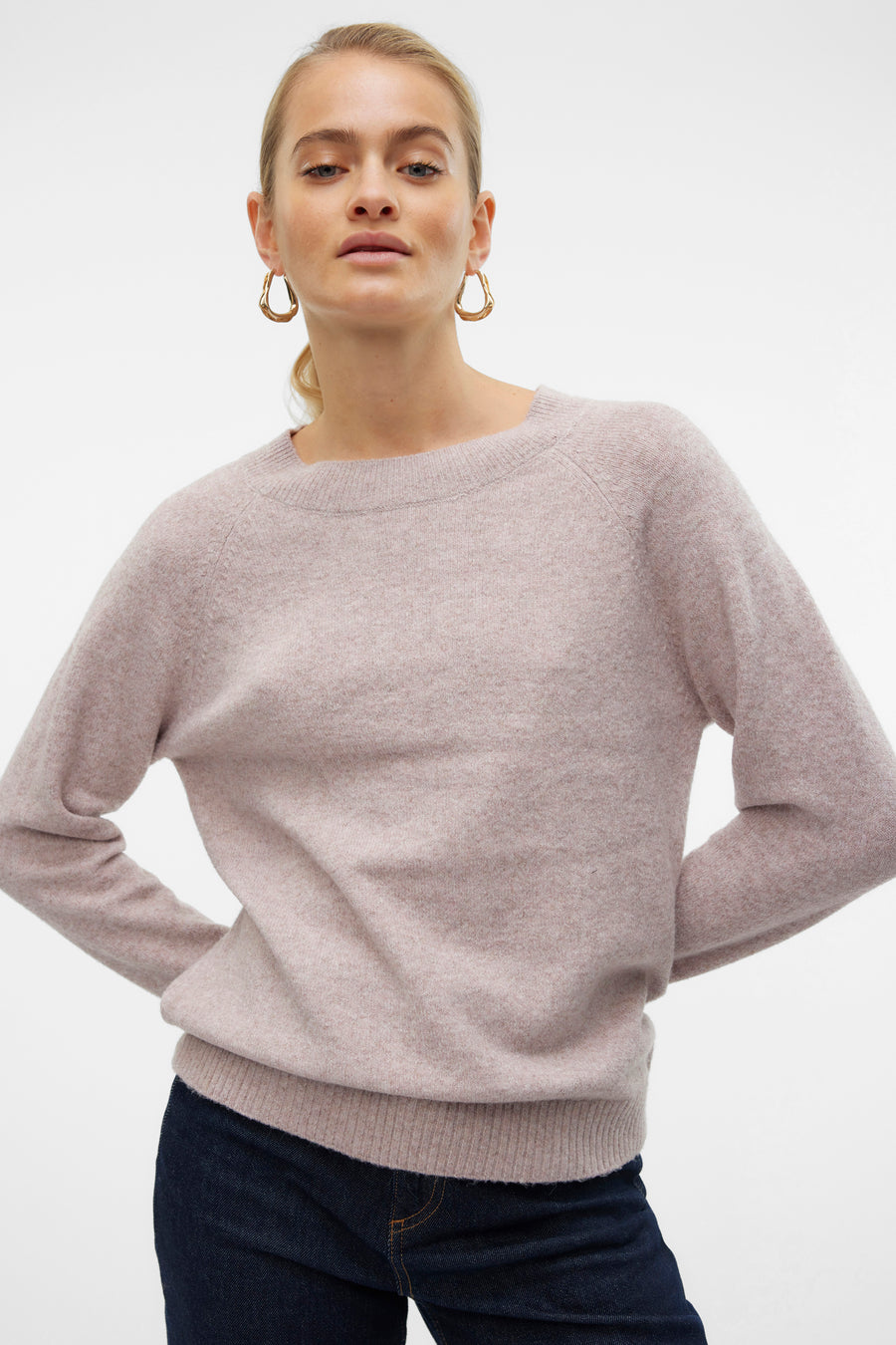 Trui met ronde hals Roze - VERO MODA®