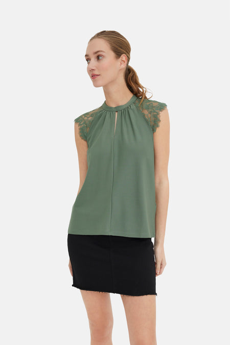 Blouse (korte mouwen) Groen - VERO MODA®