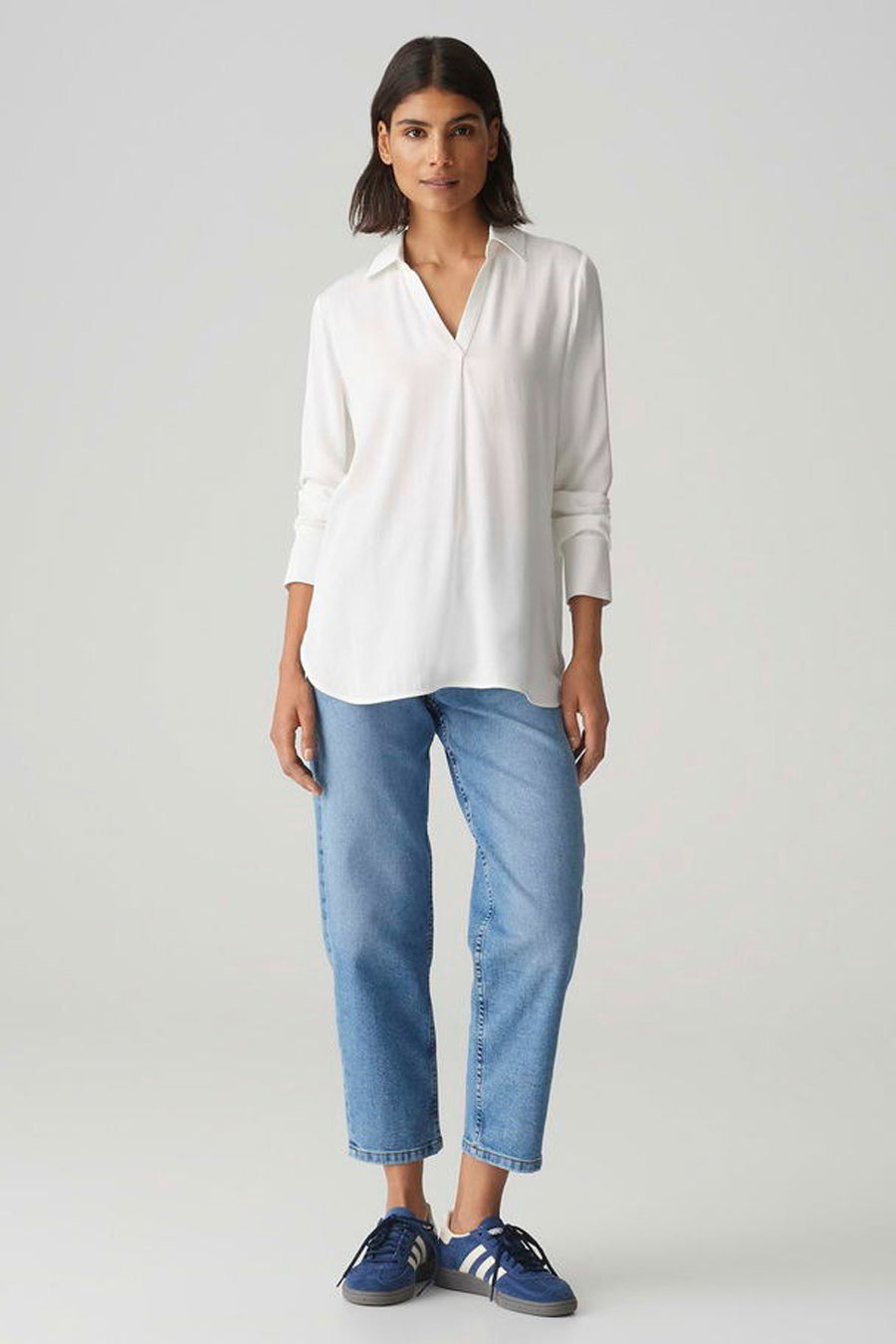 Blouse (lange mouwen) Wit - OPUS
