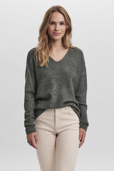 Trui met V-hals Groen - VERO MODA®