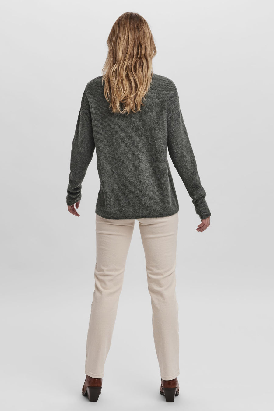 Trui met V-hals Groen - VERO MODA®