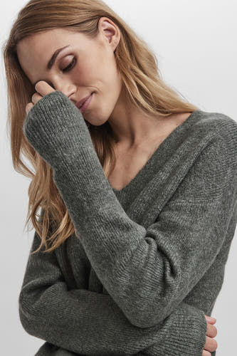 Trui met V-hals Groen - VERO MODA®