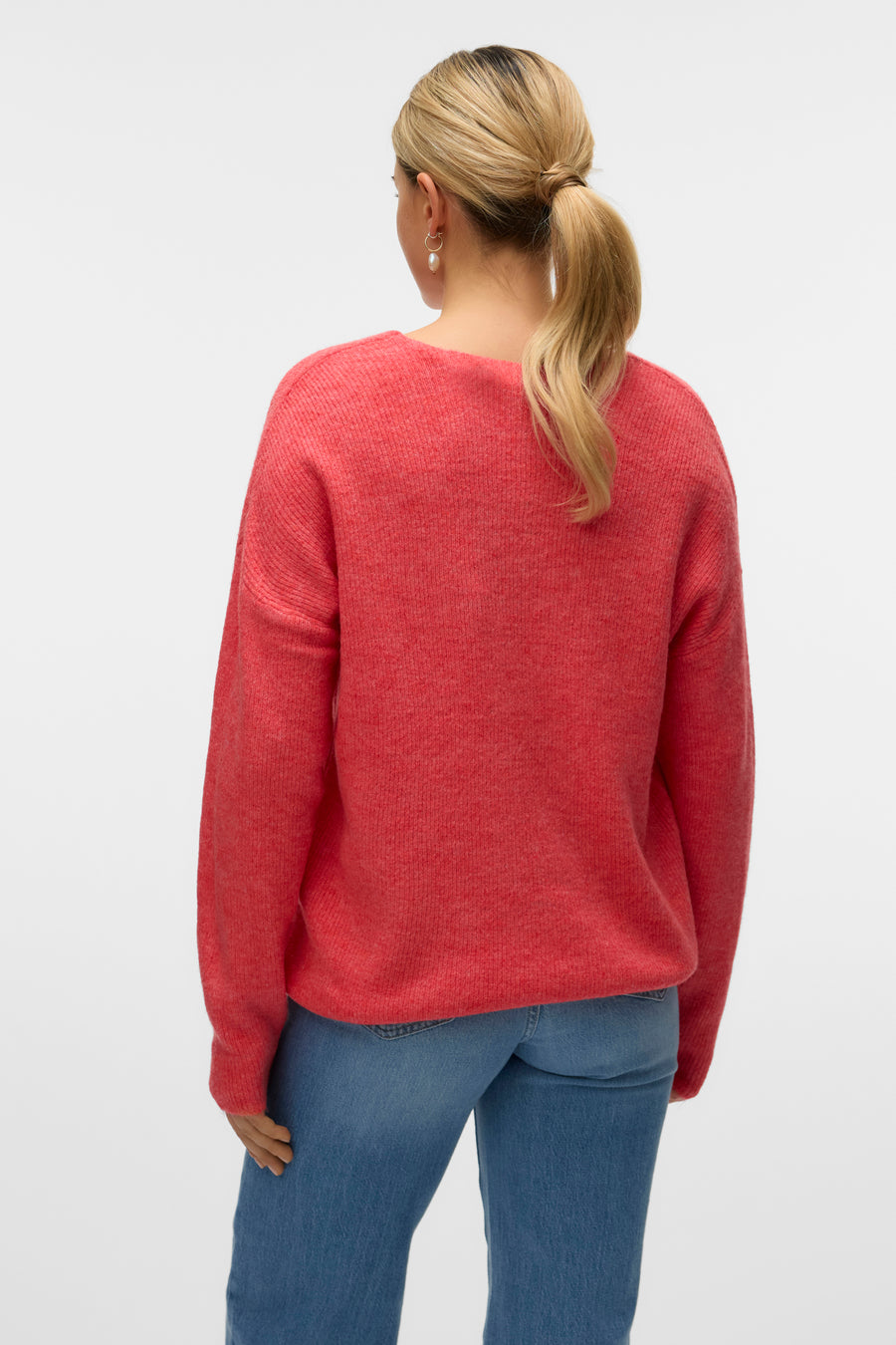 Trui met V-hals Oranje - VERO MODA®