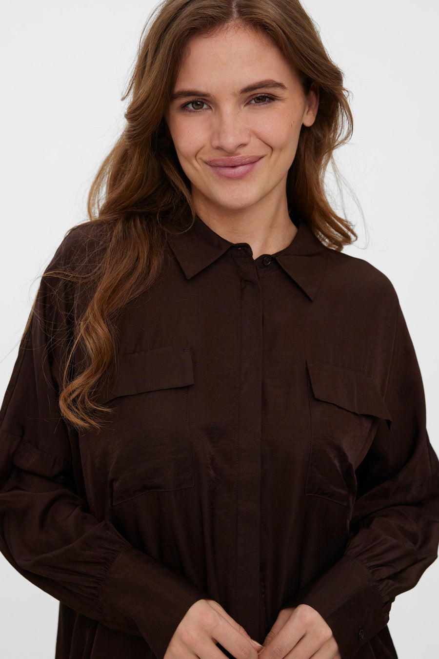 Hemd (lange mouwen) Bruin - VERO MODA®