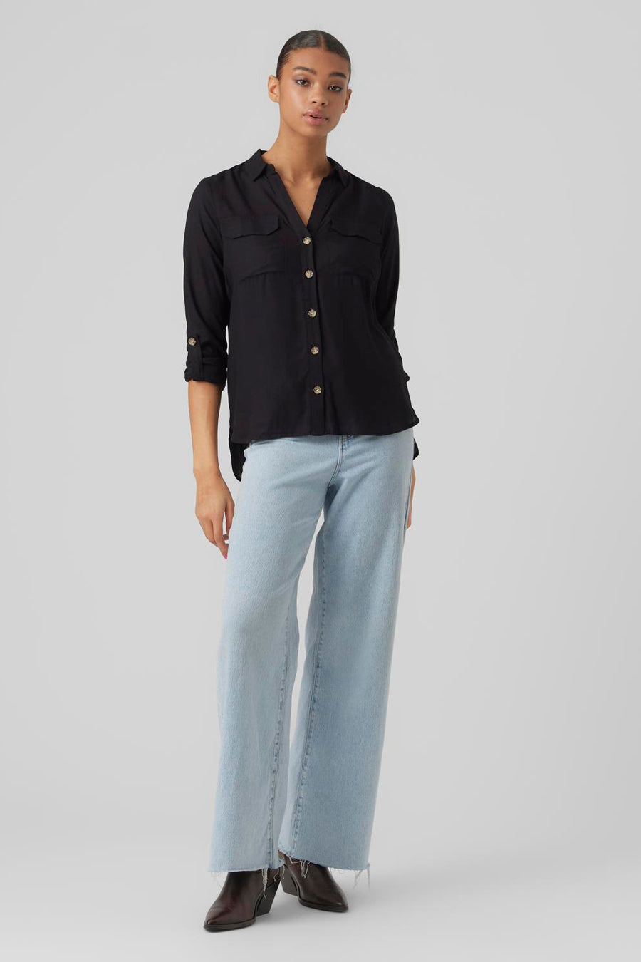 Hemd (lange mouwen) Zwart - VERO MODA®