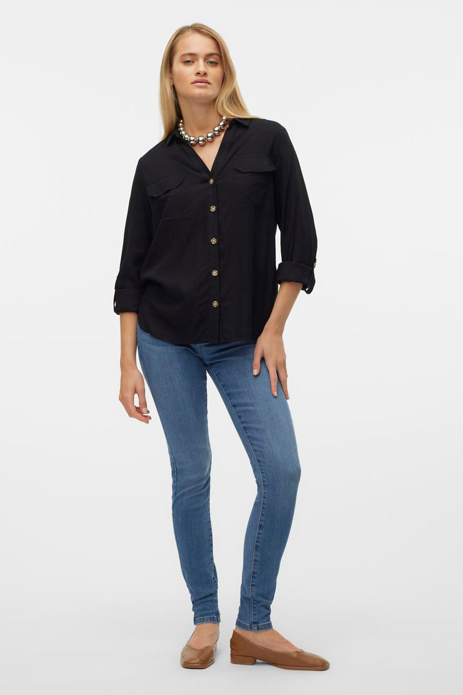Hemd (lange mouwen) Zwart - VERO MODA®