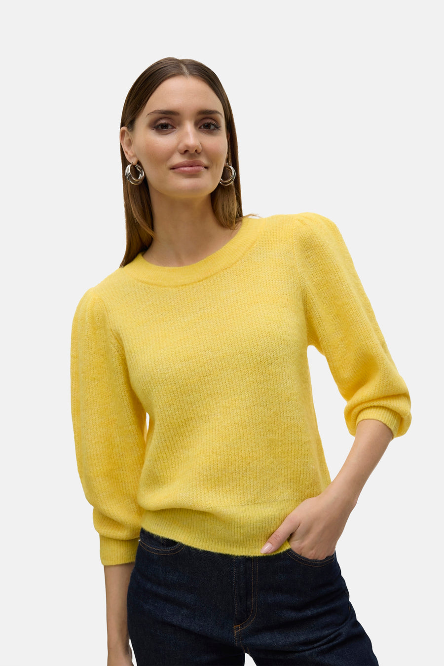 Trui met ronde hals Geel - VERO MODA®