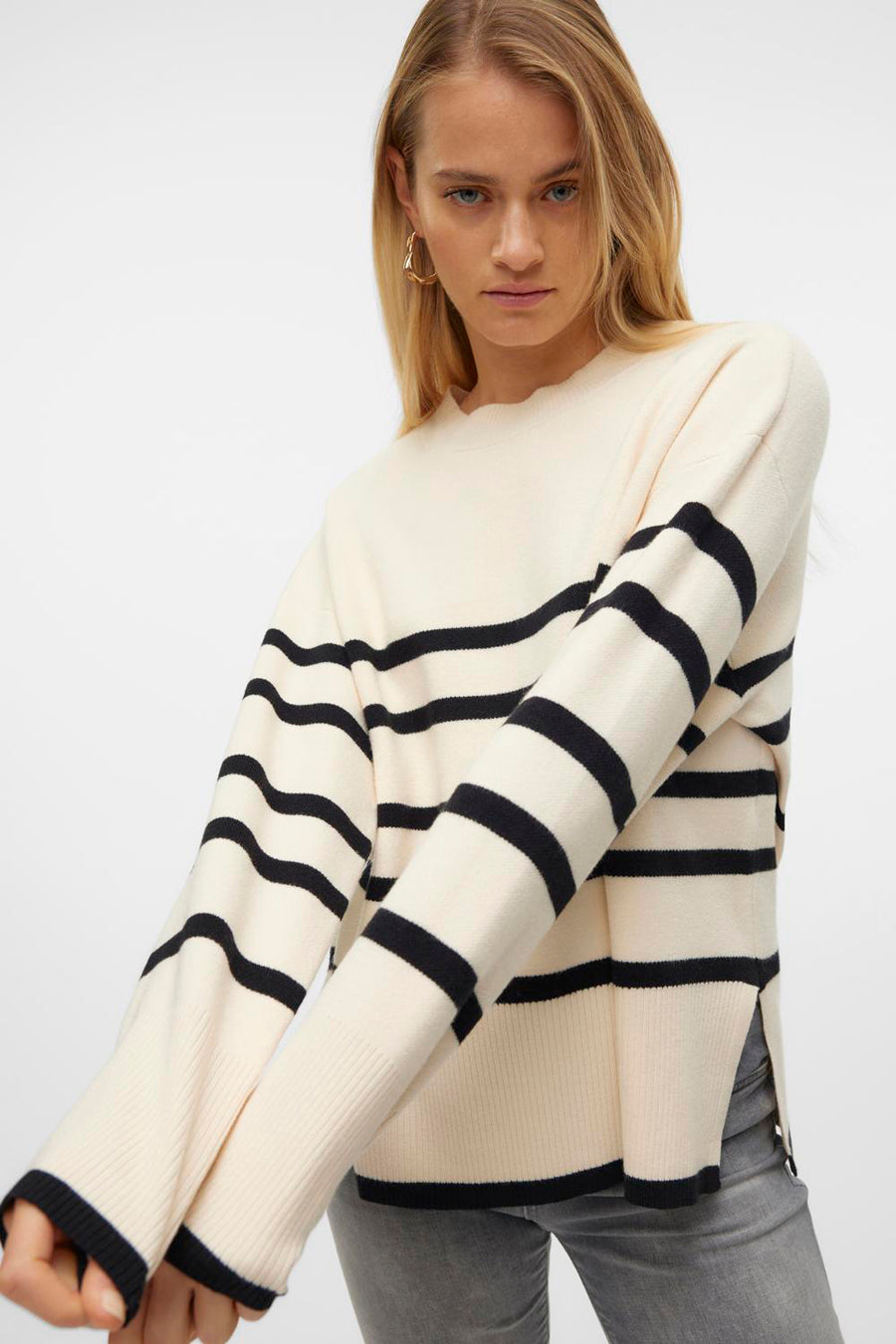 Trui met ronde hals Beige - VERO MODA®