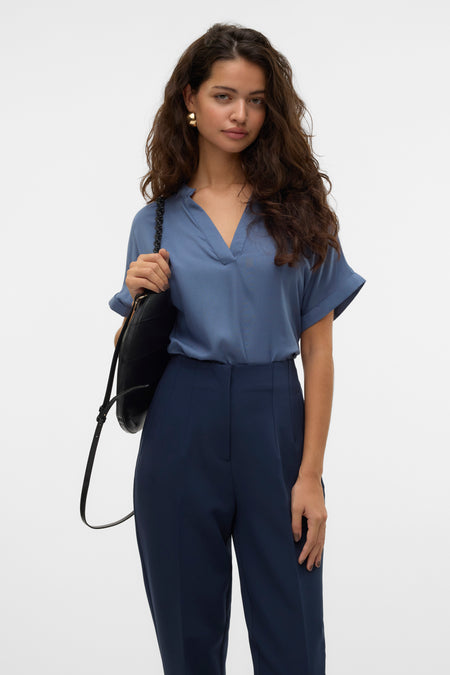 Blouse (korte mouwen) Blauw - VERO MODA®