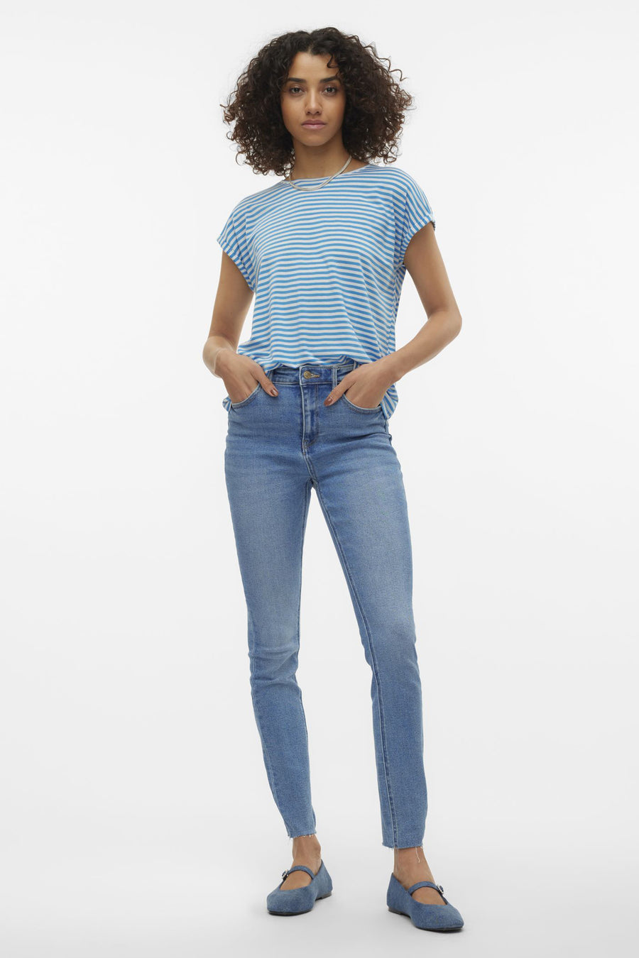 T-shirt (korte mouwen) Blauw - VERO MODA®