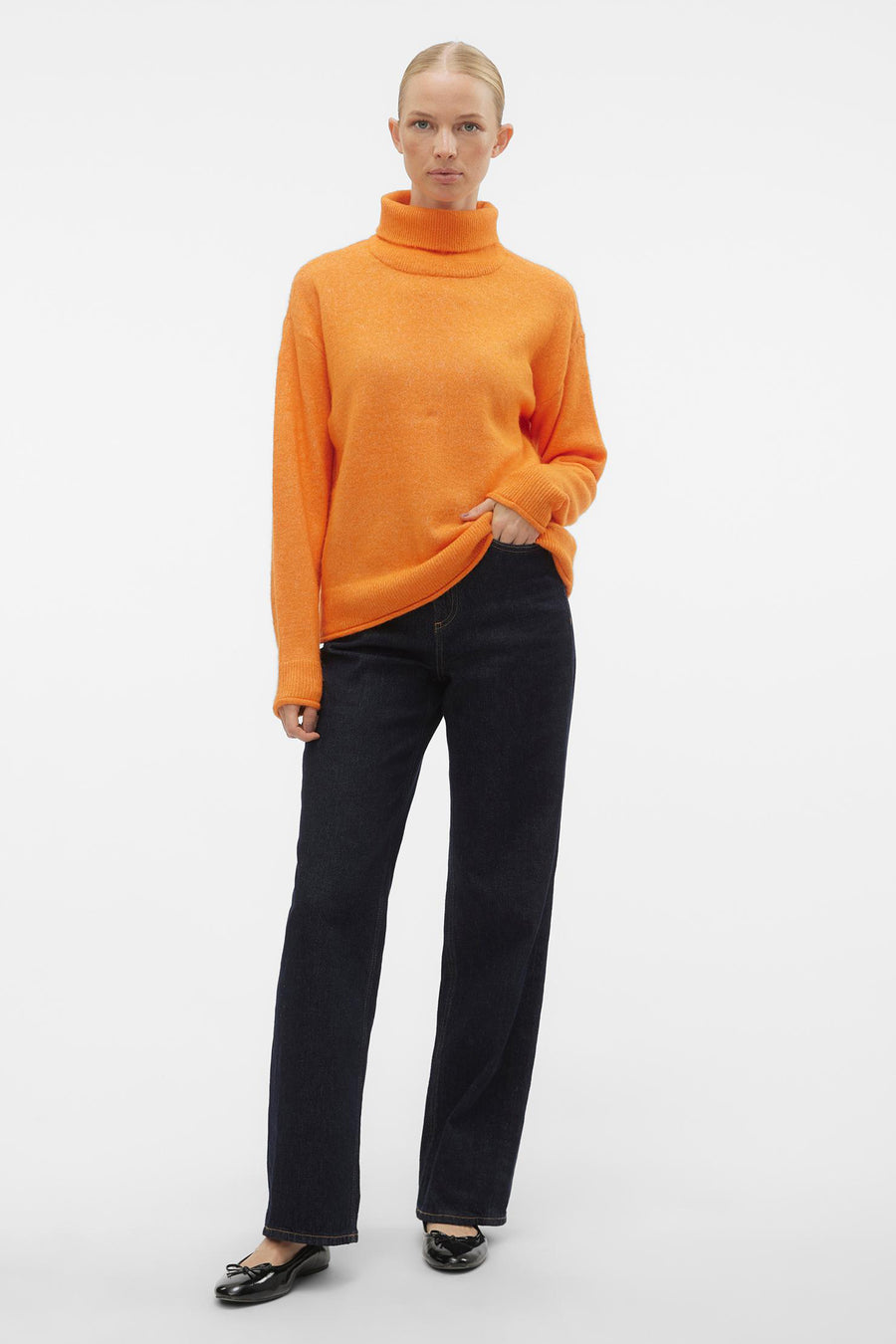 Trui met rolkraag Bruin - VERO MODA®