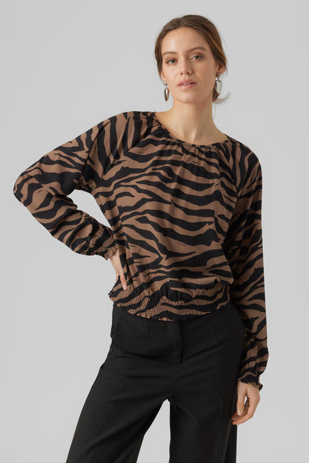 Blouse (lange mouwen) Bruin - VERO MODA®