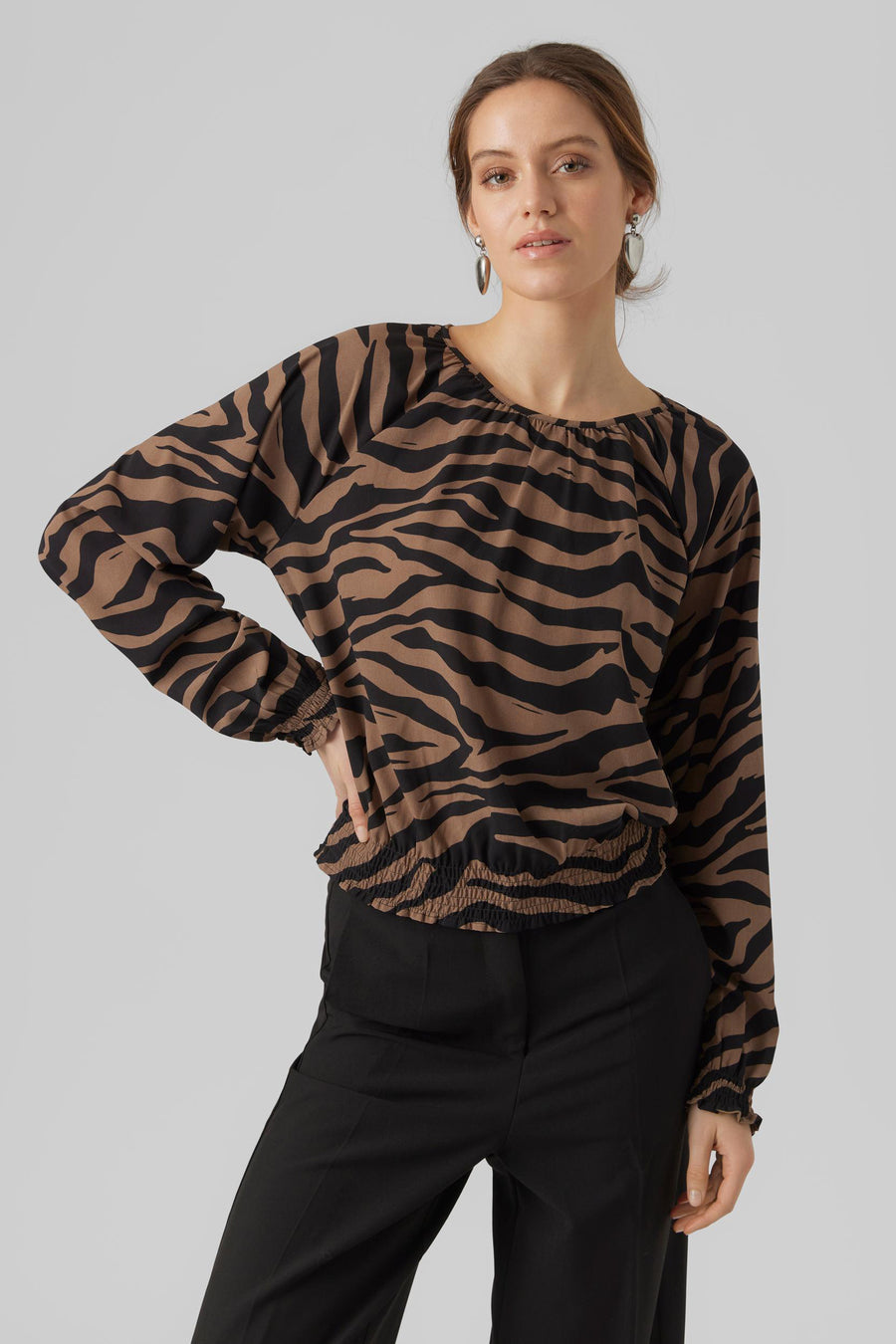 Blouse (lange mouwen) Bruin - VERO MODA®