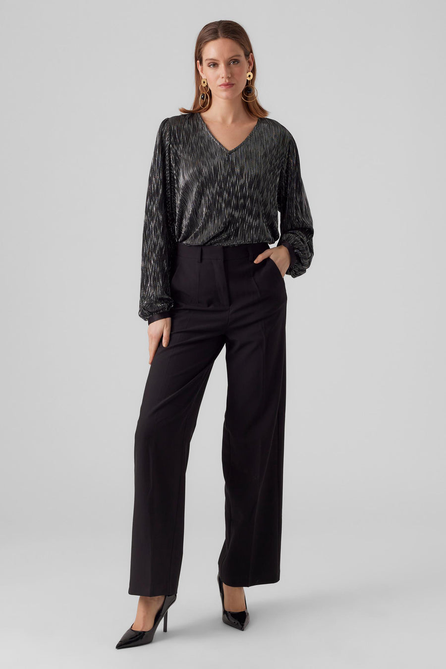 Blouse (lange mouwen) Zwart - VERO MODA®