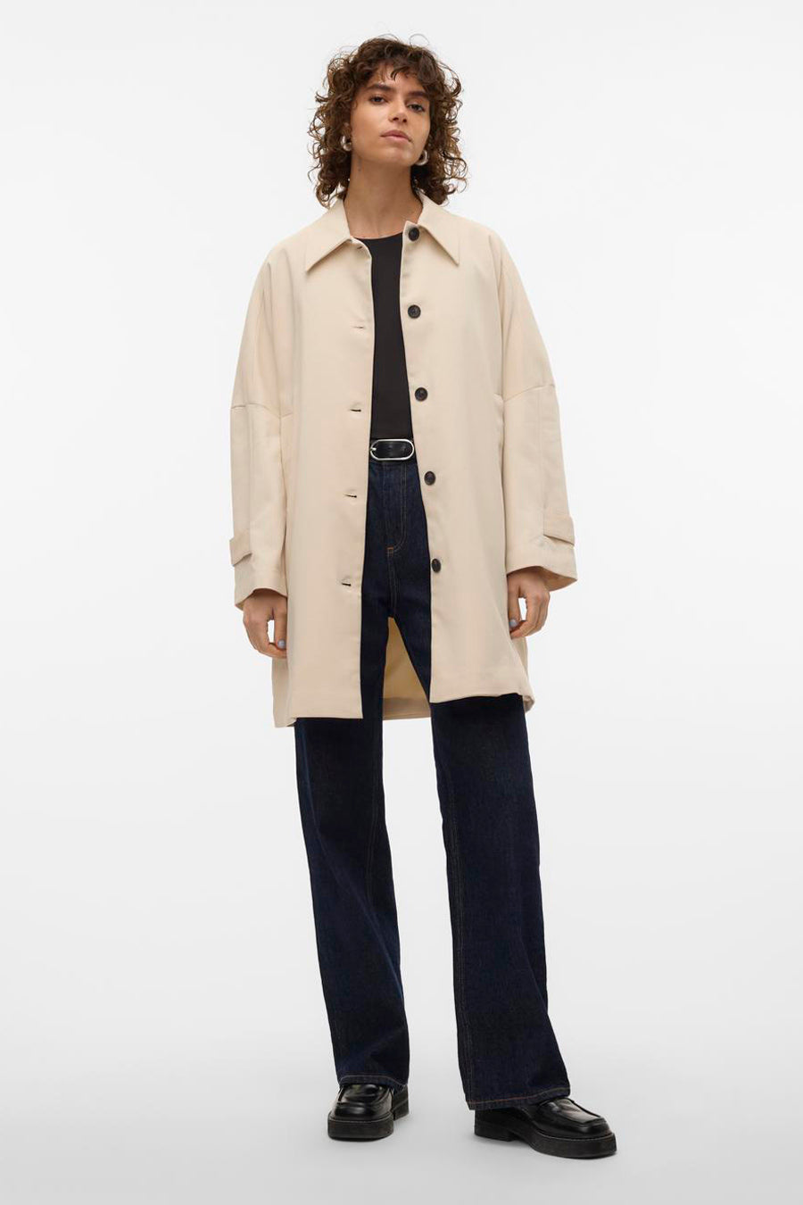 Lange jas Ecru - VERO MODA®