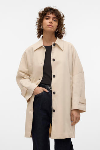 Lange jas Ecru - VERO MODA®