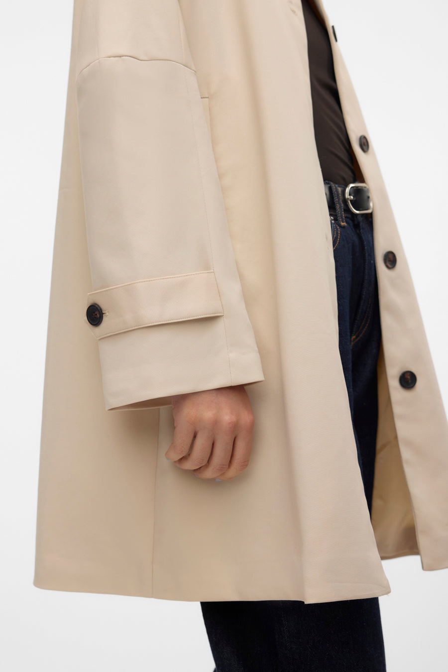 Lange jas Ecru - VERO MODA®