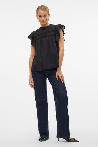 Blouse (korte mouwen) Zwart - VERO MODA®