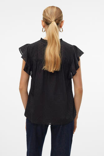 Blouse (korte mouwen) Zwart - VERO MODA®