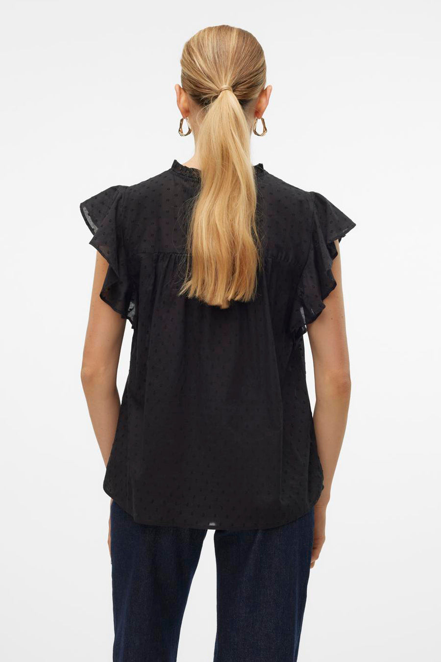 Blouse (korte mouwen) Zwart - VERO MODA®