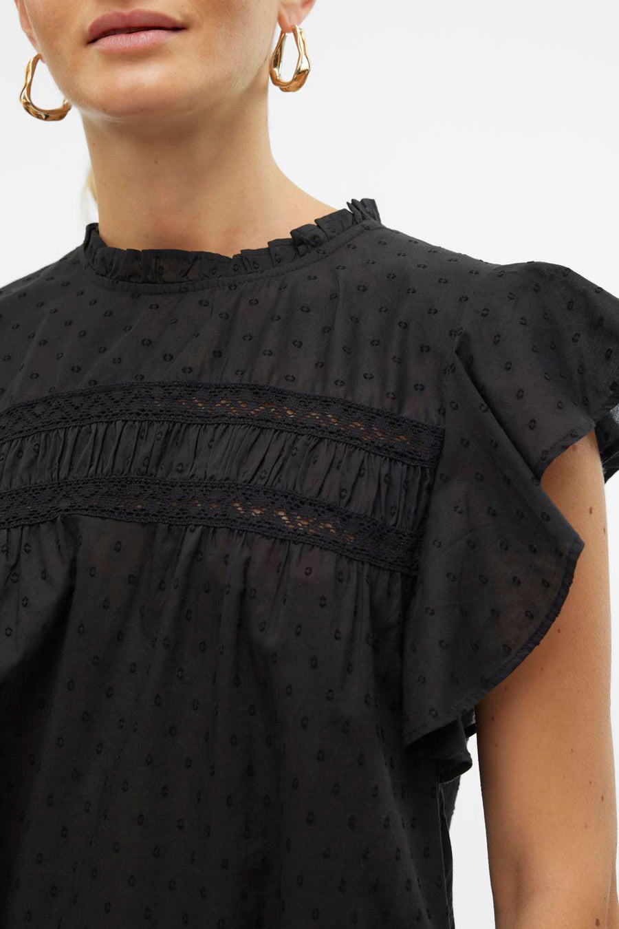 Blouse (korte mouwen) Zwart - VERO MODA®