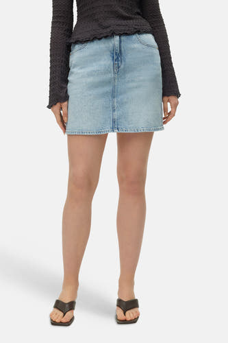 Korte rok - light blue denim