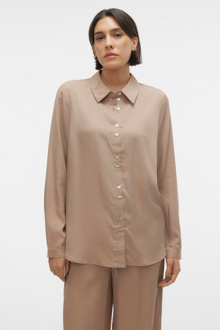 Hemd (lange mouwen) Zilver - VERO MODA®