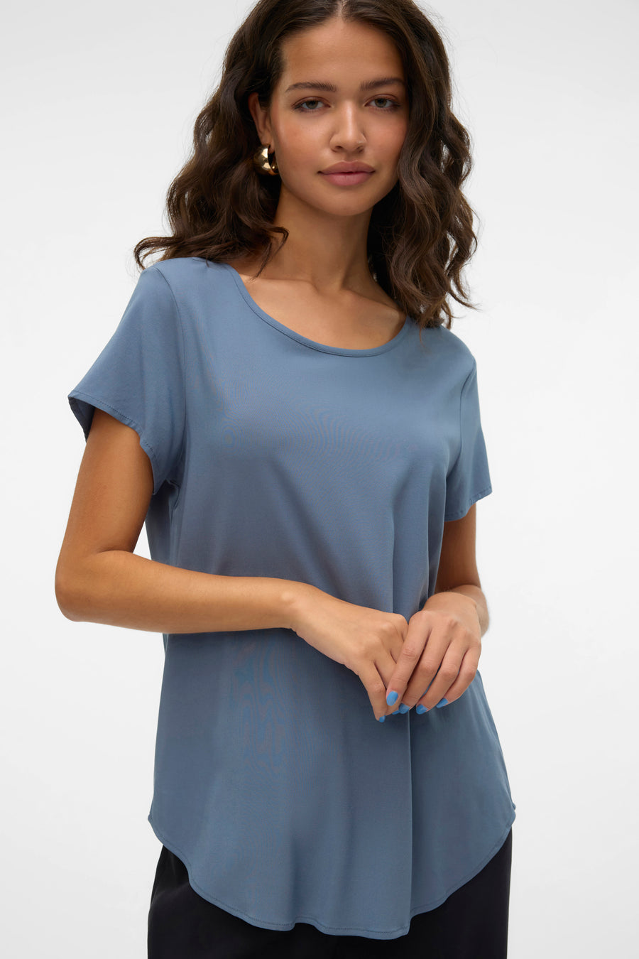 Blouse (korte mouwen) Blauw - VERO MODA®