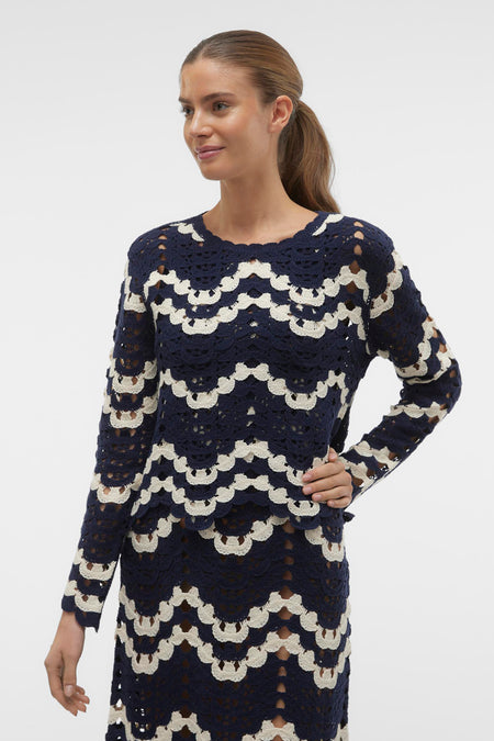 Trui met ronde hals Blauw - VERO MODA®