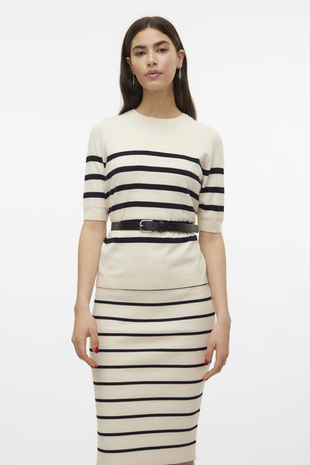 Trui met ronde hals Ecru - VERO MODA®