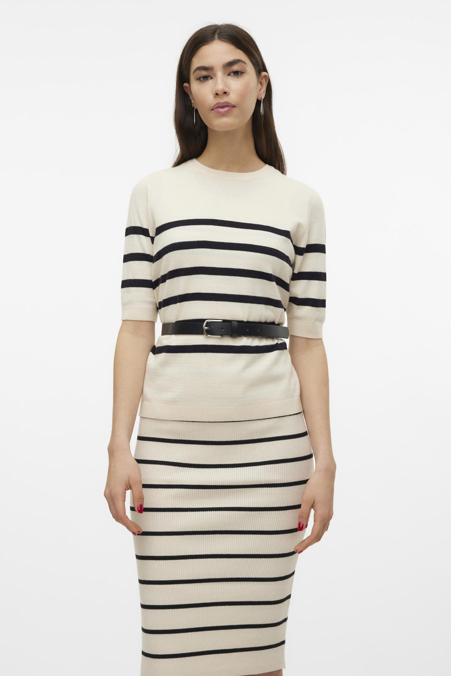 Trui met ronde hals Ecru - VERO MODA®