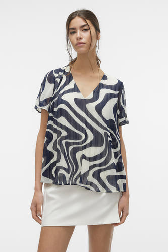 Blouse (korte mouwen) Blauw - VERO MODA®