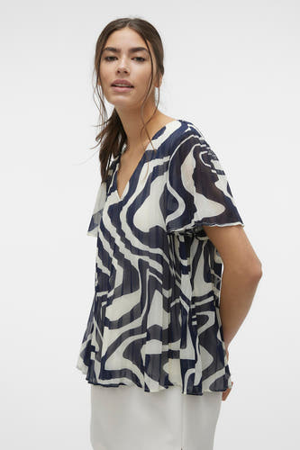Blouse (korte mouwen) Blauw - VERO MODA®