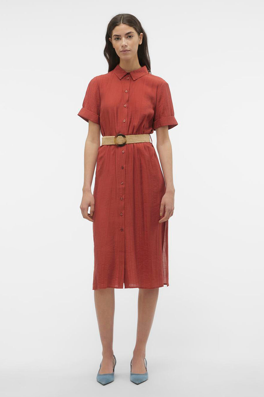 Kleedjes (korte mouwen) Bruin - VERO MODA®
