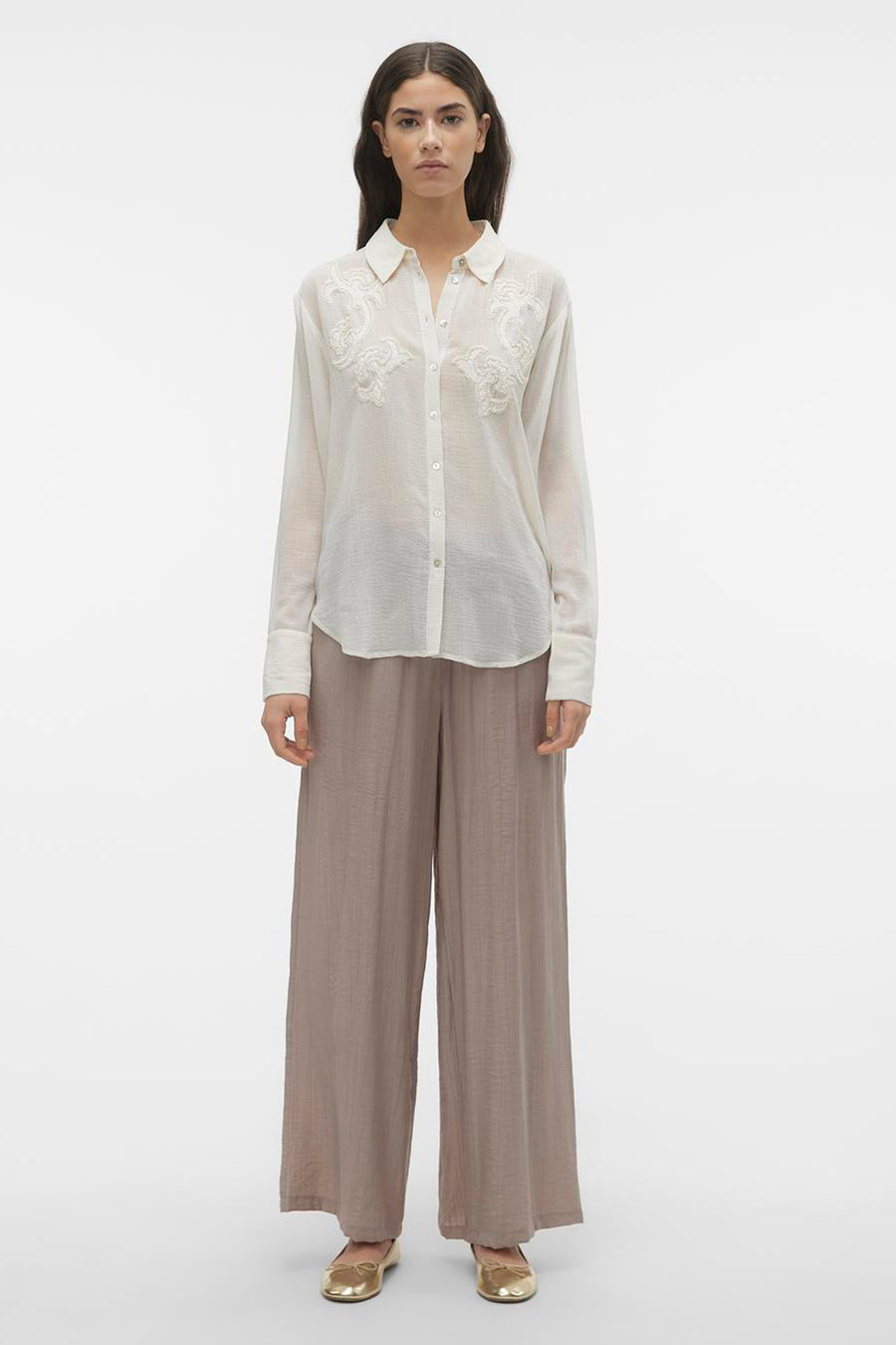 Hemd (lange mouwen) Wit - VERO MODA®