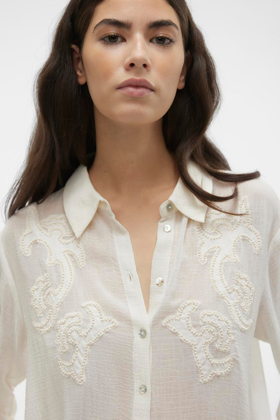 Hemd (lange mouwen) Wit - VERO MODA®