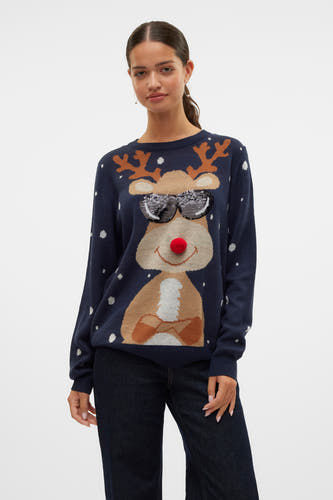 Trui met ronde hals Blauw - VERO MODA®