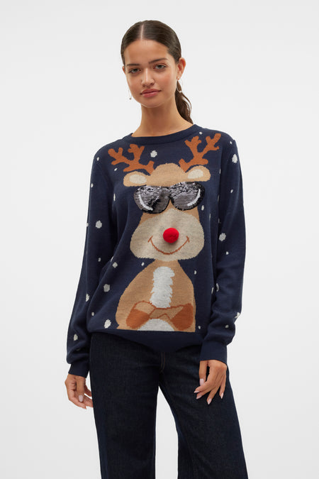 Trui met ronde hals Blauw - VERO MODA®