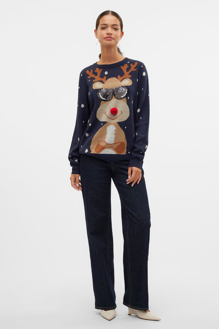 Trui met ronde hals Blauw - VERO MODA®