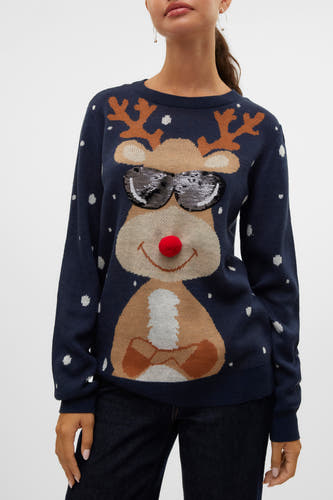 Trui met ronde hals Blauw - VERO MODA®