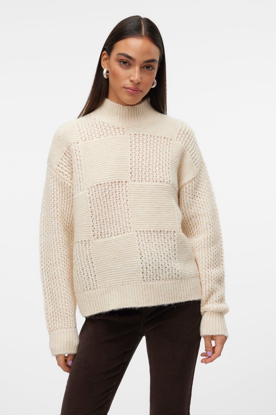 Trui met rolkraag Ecru - VERO MODA®