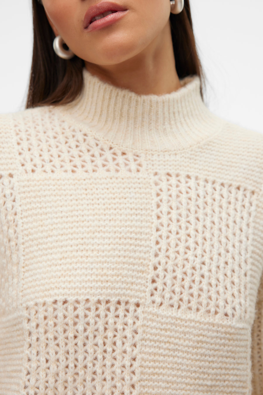 Trui met rolkraag Ecru - VERO MODA®