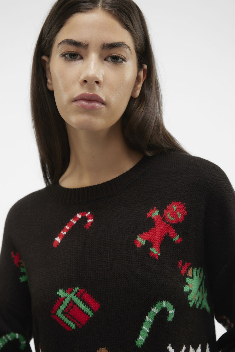 Trui met ronde hals Zwart - VERO MODA®