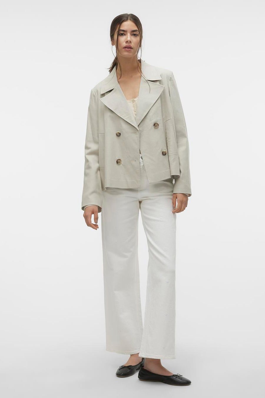 Korte jas Ecru - VERO MODA®