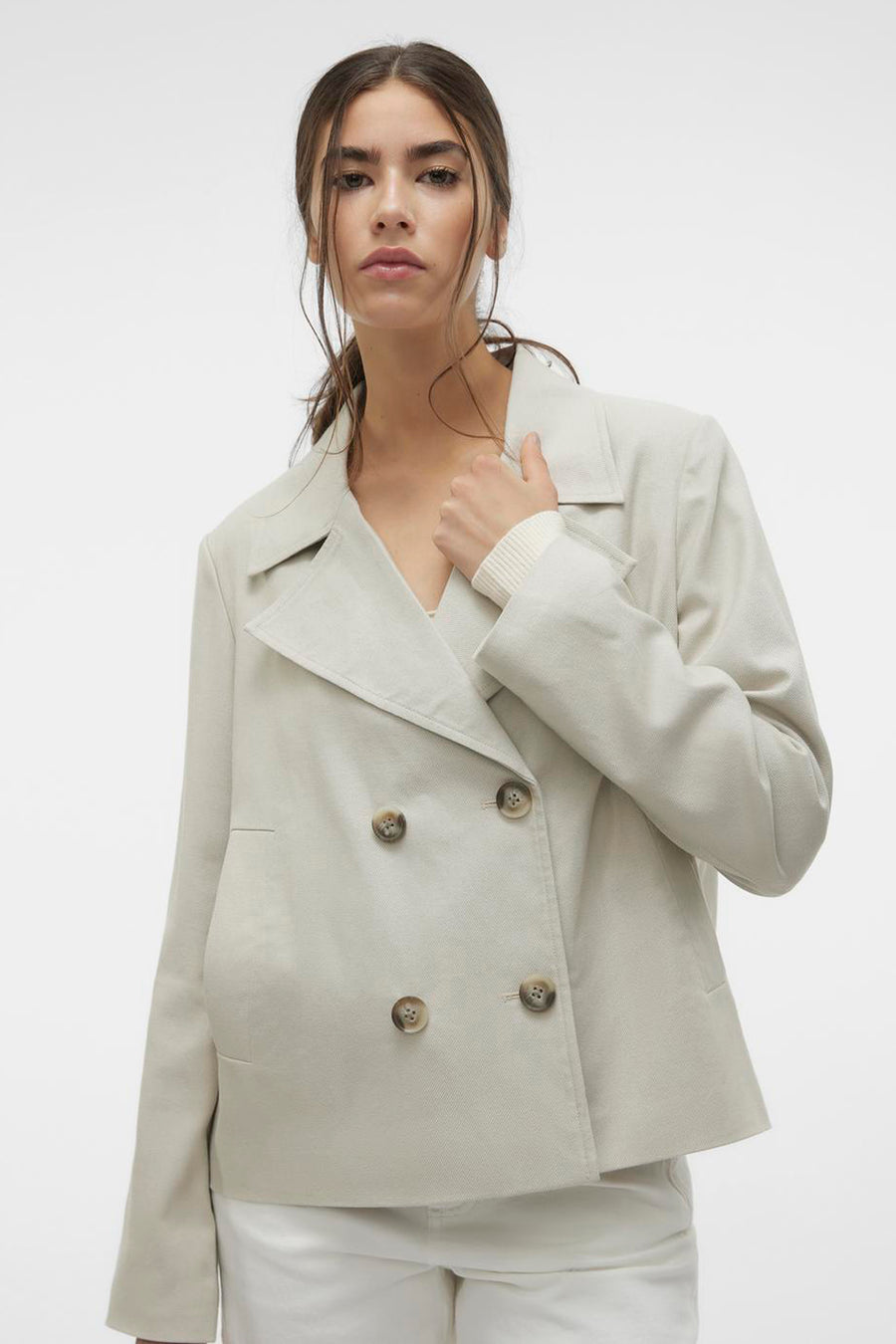 Korte jas Ecru - VERO MODA®