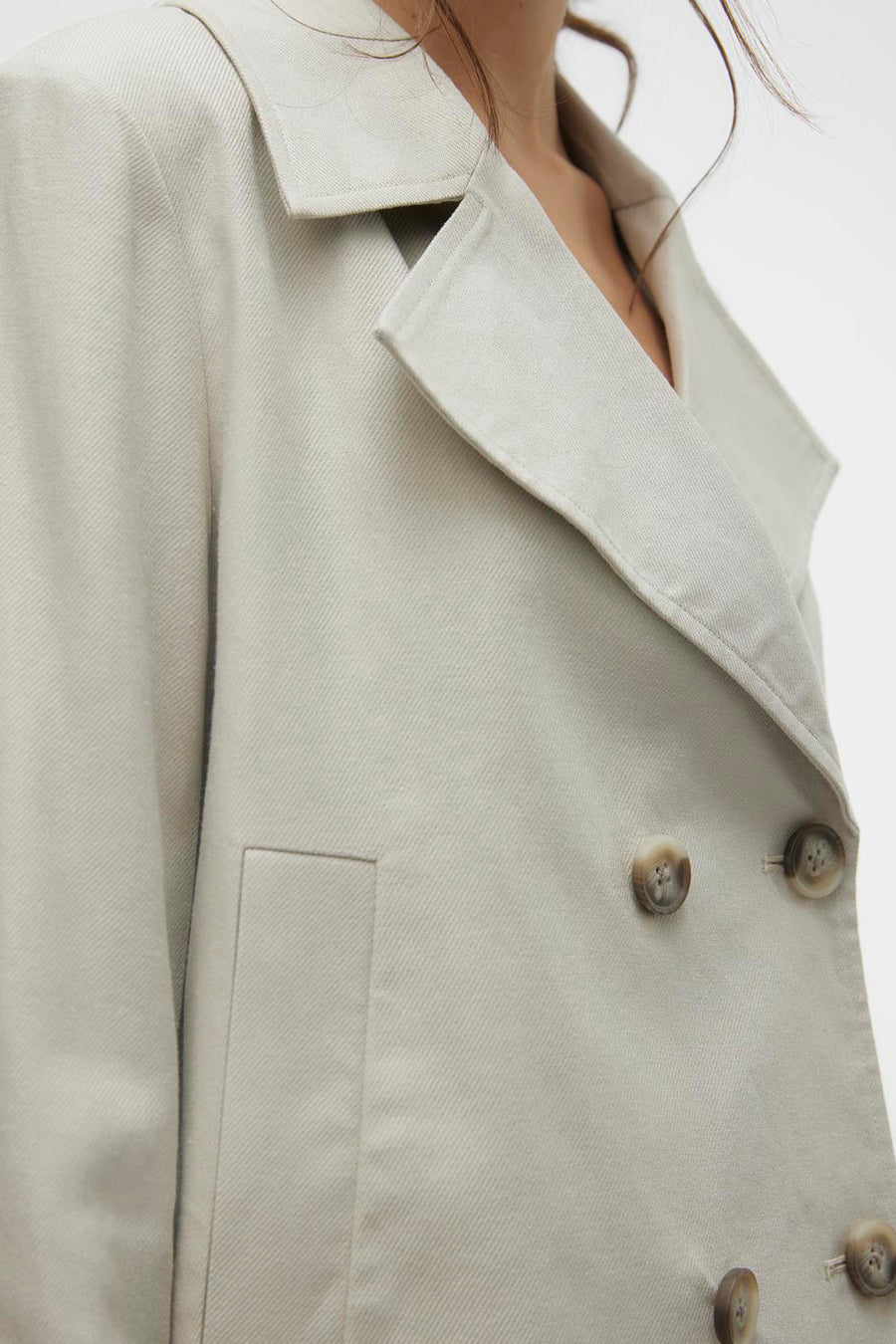 Korte jas Ecru - VERO MODA®